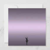 Ballerina noire et violette Invitation d'anniversa (Dos)