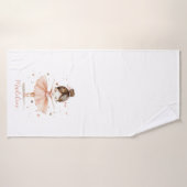Ballerina Nom personnalisé Fille (Serviette de bain)