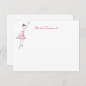 Ballerina Note Cards Kaart (Voorkant / Achterkant)