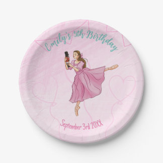 Ballerina Notenkraker Meisje Verjaardagsfeest Papieren Bordje