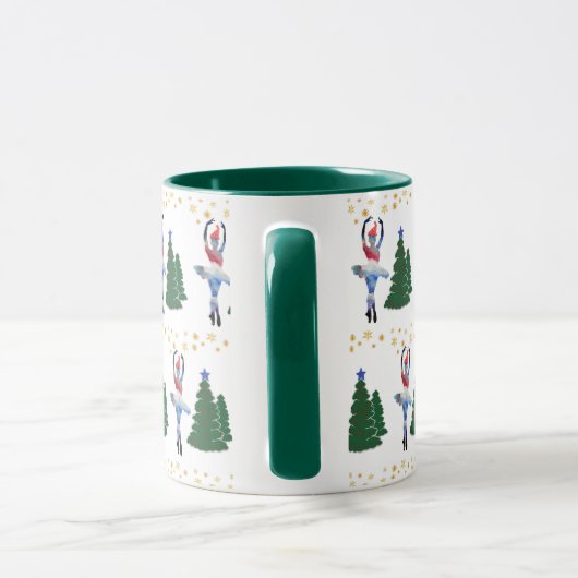 Ballerina Nouvel An Noir 325 ml Ringer Combo Mug (Poignée)