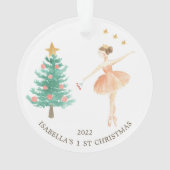 Ballerina/Nutcracker Girl's 1st Christmas Ceramic (dos)