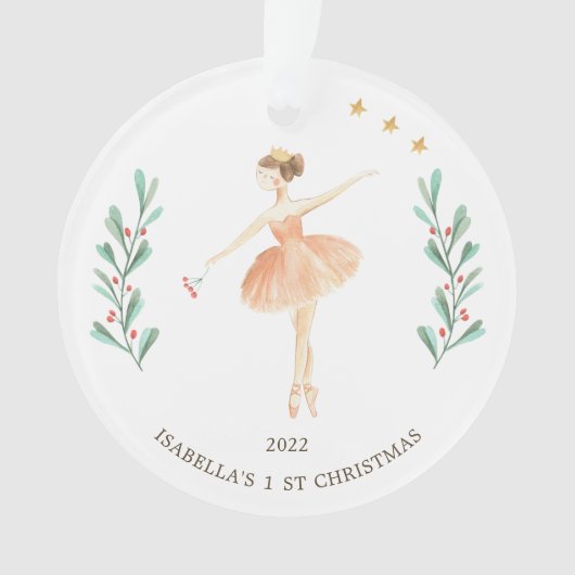 Ballerina/Nutcracker Girl's 1st Christmas Ceramic (devant)