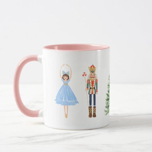 Ballerina Nutkraker Kerstfeestdag Roze Mok (Links)