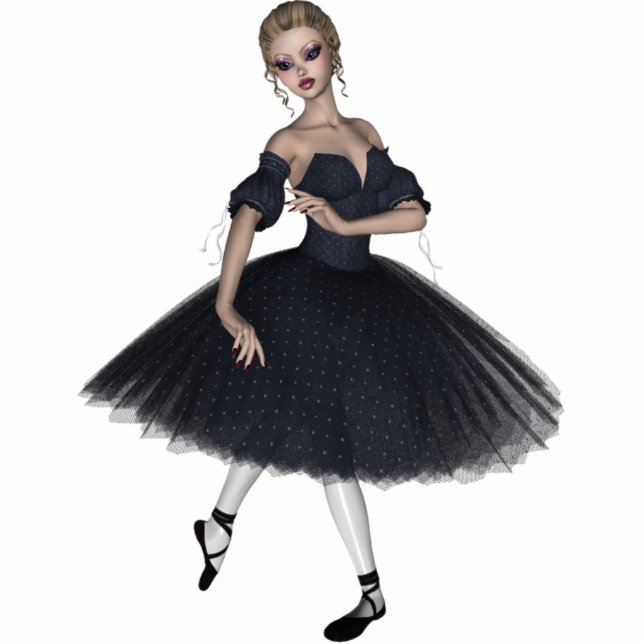 Ballerina & ontwerp A Staand Fotobeeldje (Voorkant)