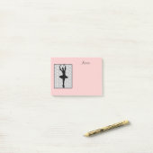 Ballerina op een hart Mandala Patroon Post-it® Notes (Op bureau)