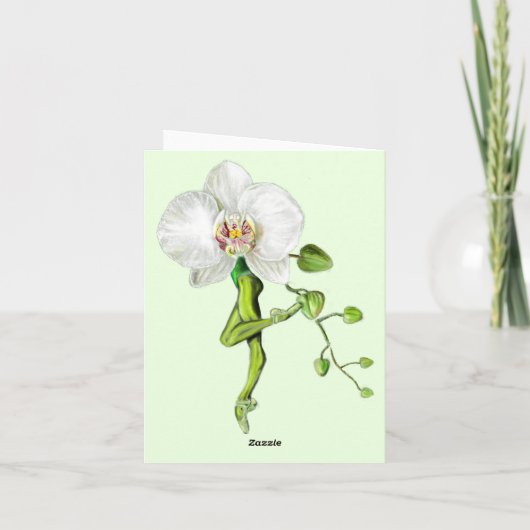 Ballerina Orchid Ballet Dancer Bonne carte d'anniv (Dos)