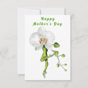 Ballerina Orchid Ballet Dancer Moederdag Kaart