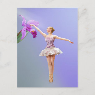 Ballerina, Orchid op Paars Briefkaart