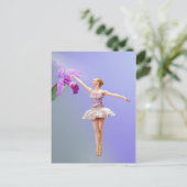 Ballerina, Orchidée sur carte postale violette (Debout devant)