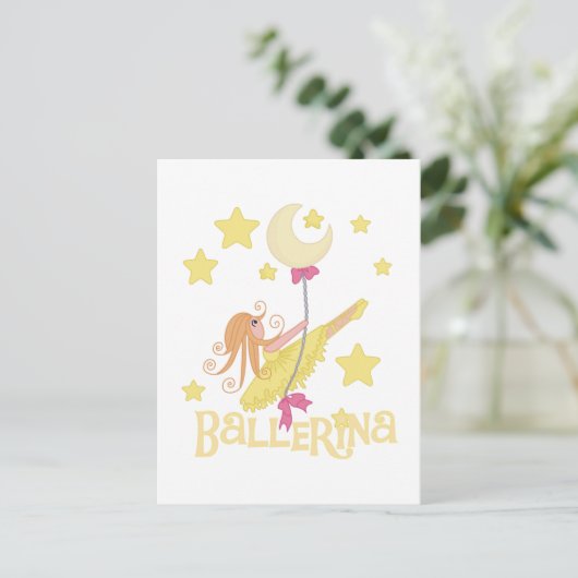 Ballerina-overhemden en -cadeaus inslikken briefkaart (Staand voorkant)