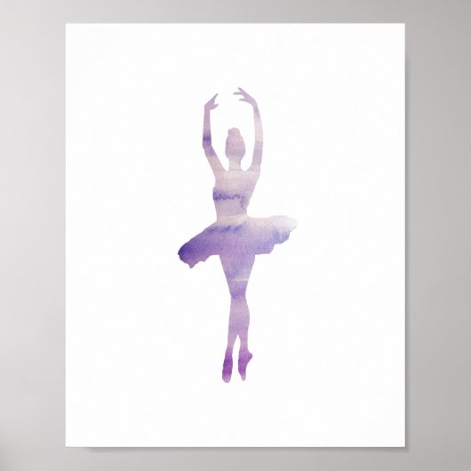 Ballerina Paars Poster voor schilderen (Voorkant)