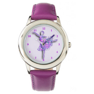 Ballerina Paars Watch Ballet Dancer Girl Horloge