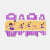 Ballerina paarse gele meisjes verjaardagsgunst doo bedankdoosjes (Uitgevouwen)