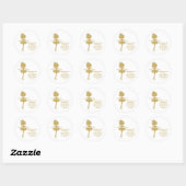 Ballerina Parties scintillant or mignonne Stickers (Feuille)