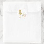 Ballerina Parties scintillant or mignonne Stickers (Sac)