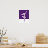 Ballerina parties scintillant ultra violet affiche (Cuisine)