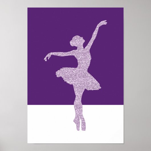 Ballerina parties scintillant ultra violet affiche (Devant)