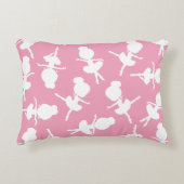 Ballerina Pattern, Ballet Girls, Ballet Dance Accent Kussen (Voorkant)