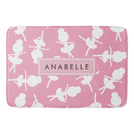 Ballerina Pattern, Ballet Meisjes, Dans, Jouw naam Badmat (Voorkant)