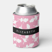 Ballerina Pattern, Ballet Meisjes, Dans, Jouw naam Blikjeskoeler (Blikje Voorkant)