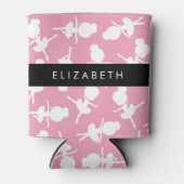 Ballerina Pattern, Ballet Meisjes, Dans, Jouw naam Blikjeskoeler (Voorkant)