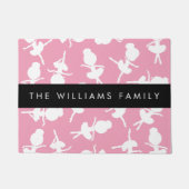 Ballerina Pattern, Ballet Meisjes, Dans, Jouw naam Deurmat (Voorkant)