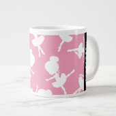 Ballerina Pattern, Ballet Meisjes, Dans, Jouw naam Extra Grote Beker (Voorkant rechts)