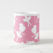 Ballerina Pattern, Ballet Meisjes, Dans, Jouw naam Extra Grote Beker (Voorkant)