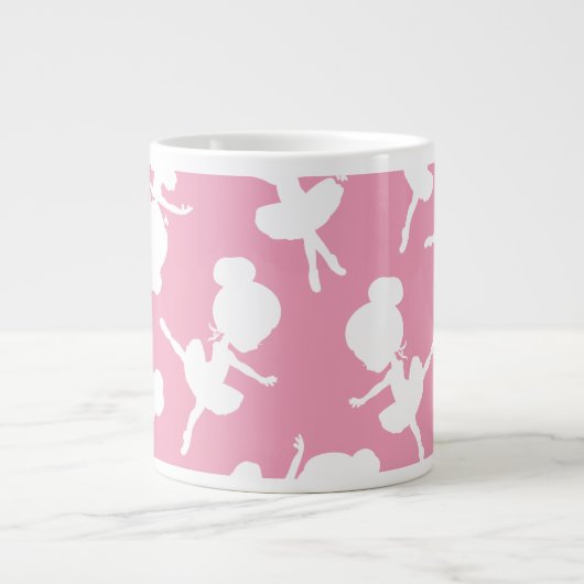 Ballerina Pattern, Ballet Meisjes, Dans, Jouw naam Extra Grote Beker (Voorkant)