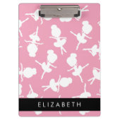 Ballerina Pattern, Ballet Meisjes, Dans, Jouw naam Klembord (Voorkant)