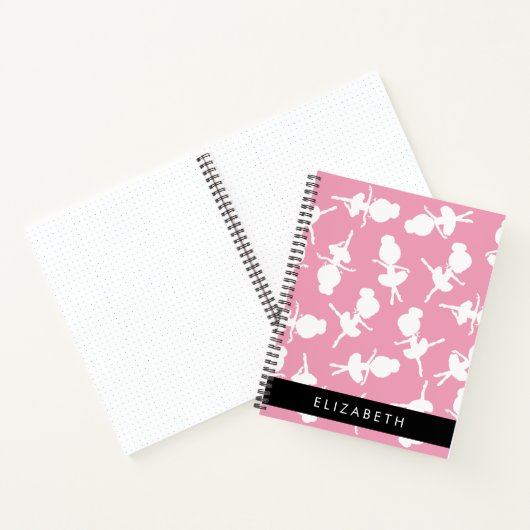 Ballerina Pattern, Ballet Meisjes, Dans, Jouw naam Notitieboek (Binnen)
