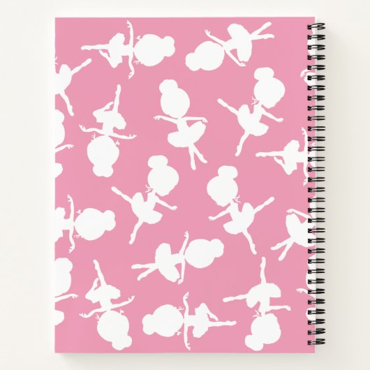 Ballerina Pattern, Ballet Meisjes, Dans, Jouw naam Notitieboek (Achterkant)