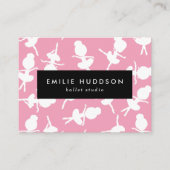 Ballerina Pattern, Ballet Teacher, Dance Studio Visitekaartje (Voorkant)