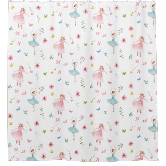Ballerina Pattern Douchegordijn (Voorkant)