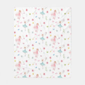 Ballerina Pattern Fleece Deken (Voorkant)