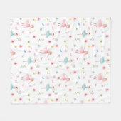 Ballerina Pattern Fleece Deken (Voorkant (Horizontaal))