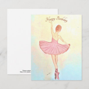 Ballerina Peinture Carte de voeux Personnaliser