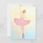Ballerina Peinture Carte de voeux Personnaliser (Devant)