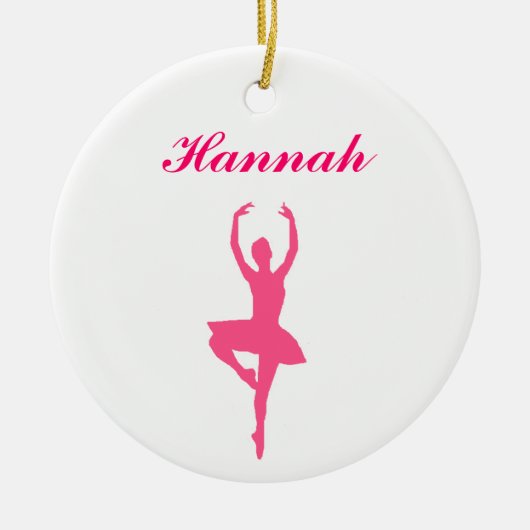 Ballerina Persoonlijke kerstversiering Keramisch Ornament (Voorkant)