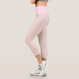 Ballerina Pink Capris met hoog gegolfd gebit