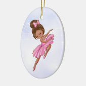 Ballerina Pink, Paarse  kerstmis Keramisch Ornament (Links)