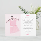 Ballerina Pink Tutu Baby shower Invitation (Debout devant)
