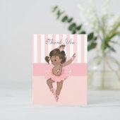 Ballerina Pink Tutu Stripes Fleurs Dentelles Merci (Debout devant)