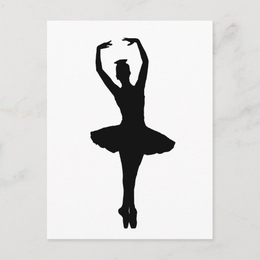 BALLERINA PIROUETTE EN POINTE (Ballet Dancer Silho Briefkaart (Voorkant)