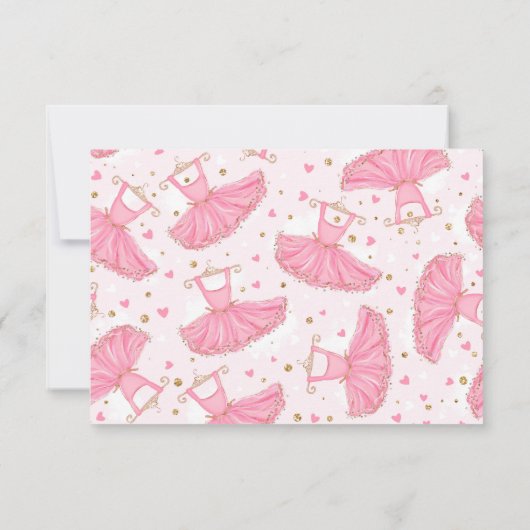 Ballerina Pointe Chaussures Tutu Carte à Note pers (Dos)
