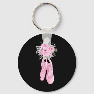 Ballerina Pointe Schoenen Bloemen Ballet Danser Sp Sleutelhanger