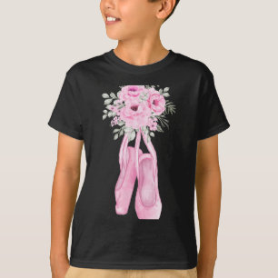 Ballerina Pointe Schoenen Bloemen Ballet Danser Sp T-shirt