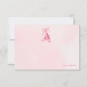 Ballerina Pointe Shoes Tutu Gepersonaliseerde Note Kaart (Voorkant)