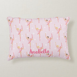 Ballerina Polka Dot Pattern Design Accent Kussen